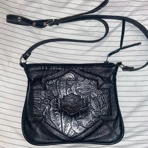 Harley Davidson genuine leather embossed purse